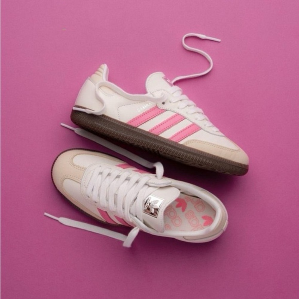 ADIDAS Women's Samba Lucid Pink and White Sneakers